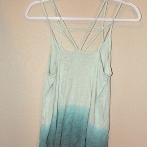 Turquoise ombré tank top